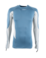 The Gul UV Long Sleeve Rash Vest in Blue & Grey