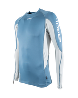 The Gul UV Long Sleeve Rash Vest in Blue & Grey