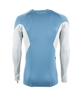 The Gul UV Long Sleeve Rash Vest in Blue & Grey