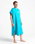 The Robie Original-Series Short Sleeve Changing Robe in Blue Atoll