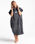 The Robie Original-Series Short Sleeve Changing Robe in Steel Grey