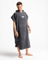 The Robie Original-Series Short Sleeve Changing Robe in Steel Grey