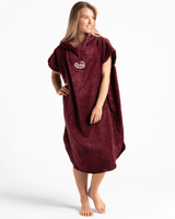 The Robie Original-Series Short Sleeve Changing Robe in Wine