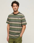 Relaxed Stripe T-Shirt in Olive Stripe