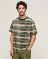 Relaxed Stripe T-Shirt in Olive Stripe