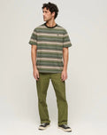 Relaxed Stripe T-Shirt in Olive Stripe