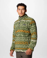 Rugged Ridge Half Snap Fleece Jacket in Canteen Madras Multi