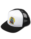 The Santa Cruz Mens Natas Screaming Panther Meshback Cap in White & Black