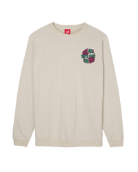 The Santa Cruz Mens Dressen Rose Two Sweatshirt in Light Grey