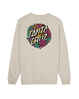 The Santa Cruz Mens Dressen Rose Two Sweatshirt in Light Grey