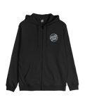 The Santa Cruz Mens Breaker Check Opus Dot Zip Hoodie in Black