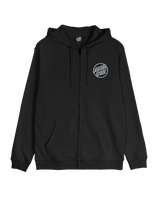 The Santa Cruz Mens Breaker Check Opus Dot Zip Hoodie in Black