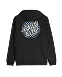 The Santa Cruz Mens Breaker Check Opus Dot Zip Hoodie in Black