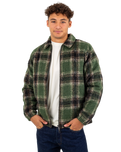 The Santa Cruz Mens Hideout Jacket in Green Check