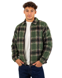 The Santa Cruz Mens Hideout Jacket in Green Check