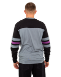 The Santa Cruz Mens Arch Strip Long Sleeve T-Shirt in Iron