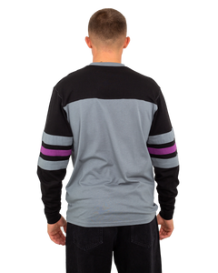 The Santa Cruz Mens Arch Strip Long Sleeve T-Shirt in Iron