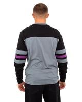 The Santa Cruz Mens Arch Strip Long Sleeve T-Shirt in Iron