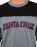 The Santa Cruz Mens Arch Strip Long Sleeve T-Shirt in Iron