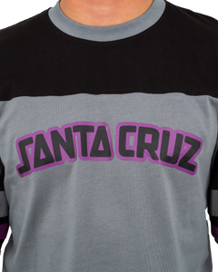 The Santa Cruz Mens Arch Strip Long Sleeve T-Shirt in Iron