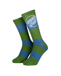 The Santa Cruz Mens Barney Socks in Apple & Dusty Blue