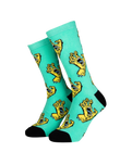 The Santa Cruz Mens Multi Hand Socks (2 Pack) in Turquoise & Apricot