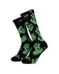 The Santa Cruz Mens SB Hand Repeat Socks in Black