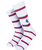 Screaming Mini Hand Stripe Socks in White & Red