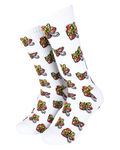 Toadstool Dot Socks in White