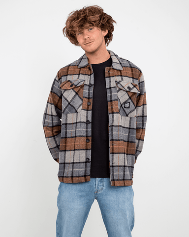 Lodge Shirt in Stone Check