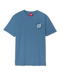 The Santa Cruz Mens Breaker Check Opus Dot T-Shirt in Dusty Blue
