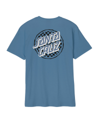 The Santa Cruz Mens Breaker Check Opus Dot T-Shirt in Dusty Blue