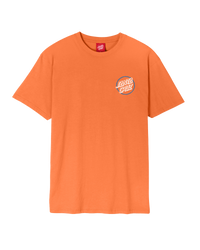 The Santa Cruz Mens Breaker Check Opus Dot T-Shirt in Apricot