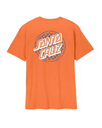 The Santa Cruz Mens Breaker Check Opus Dot T-Shirt in Apricot