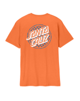 The Santa Cruz Mens Breaker Check Opus Dot T-Shirt in Apricot