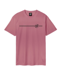 The Santa Cruz Mens Opus Dot Stripe T-Shirt in Dusty Rose