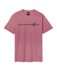 The Santa Cruz Mens Opus Dot Stripe T-Shirt in Dusty Rose