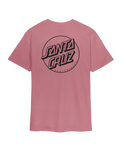 The Santa Cruz Mens Opus Dot Stripe T-Shirt in Dusty Rose