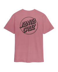 The Santa Cruz Mens Opus Dot Stripe T-Shirt in Dusty Rose