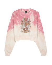 The Santa Cruz Womens Sage Front Sweatshirt in Pink Dip Dye