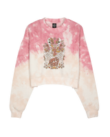 The Santa Cruz Womens Sage Front Sweatshirt in Pink Dip Dye