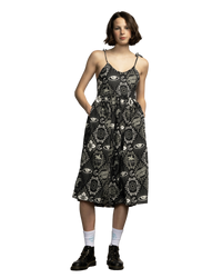 The Santa Cruz Womens Patchwork Dress in Black Patchwork