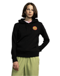 The Santa Cruz Womens Classic Dot Chest Hoodie in Black