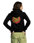 The Santa Cruz Womens Classic Dot Chest Hoodie in Black