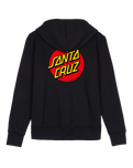 The Santa Cruz Womens Classic Dot Chest Hoodie in Black