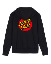 The Santa Cruz Womens Classic Dot Chest Hoodie in Black