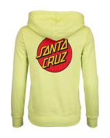 The Santa Cruz Womens Classic Dot Chest Hoodie in Aloe Green