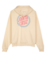 The Santa Cruz Womens Check Alt Dot Center Hoodie in Chalk