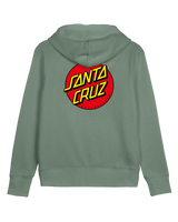 The Santa Cruz Womens Classic Dot Chest Hoodie in Alpine Frost