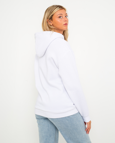 The Santa Cruz Womens Paradise Break Front Hoodie in White